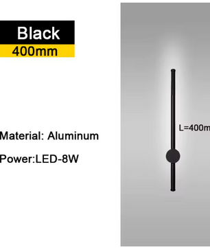350 ° Rotatie LED Wandlamp voor Woonkamer Moderne Lange Wandlampen Voor Thuis Slaapkamer Trappen Woonkamer Bank Achtergrondverlichting Decoratie Lamp 110-220V