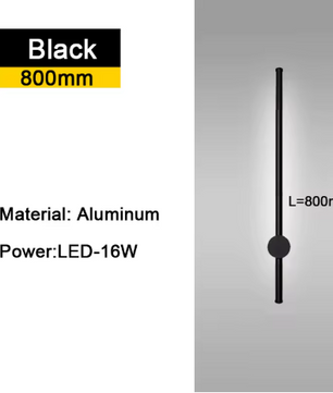 350 ° Rotatie LED Wandlamp voor Woonkamer Moderne Lange Wandlampen Voor Thuis Slaapkamer Trappen Woonkamer Bank Achtergrondverlichting Decoratie Lamp 110-220V