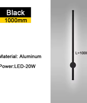350 ° Rotatie LED Wandlamp voor Woonkamer Moderne Lange Wandlampen Voor Thuis Slaapkamer Trappen Woonkamer Bank Achtergrondverlichting Decoratie Lamp 110-220V