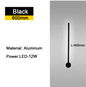 350 ° Rotatie LED Wandlamp voor Woonkamer Moderne Lange Wandlampen Voor Thuis Slaapkamer Trappen Woonkamer Bank Achtergrondverlichting Decoratie Lamp 110-220V