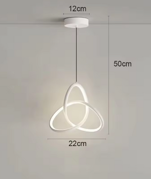 Glanzende LED Hanglamp – Moderne Plafondlamp met 3 Lichtkleuren, Acryl & Metaal