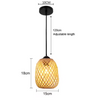 Japanse Bamboe Hanglamp – Handgeweven Rotan Kroonluchter, Natuurlijke Sfeerverlichting voor Woonkamer, Restaurant & Café