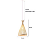 Japanse Bamboe Hanglamp – Handgeweven Rotan Kroonluchter, Natuurlijke Sfeerverlichting voor Woonkamer, Restaurant & Café