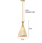 Japanse Bamboe Hanglamp – Handgeweven Rotan Kroonluchter, Natuurlijke Sfeerverlichting voor Woonkamer, Restaurant & Café