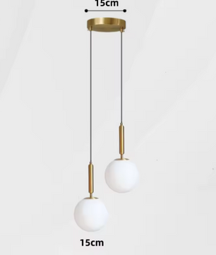 Moderne Glazen Bol Hanglamp – LED Armatuur met Aluminium & Glas, Stijlvol en Sfeervol