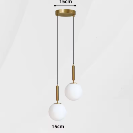 Moderne Glazen Bol Hanglamp – LED Armatuur met Aluminium & Glas, Stijlvol en Sfeervol