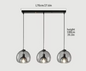 Nordic Glazen Hanglamp – Rokerig Grijs Design voor Keuken & Woonkamer