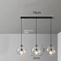 Nordic Glazen Hanglamp – Rokerig Grijs Design voor Keuken & Woonkamer