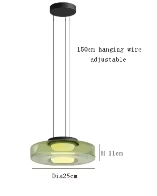 Luxe LED Glazen Hanglamp – Verstelbare Kroonluchter voor Woonkamer, Eetkamer & Keuken