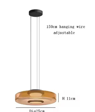 Luxe LED Glazen Hanglamp – Verstelbare Kroonluchter voor Woonkamer, Eetkamer & Keuken