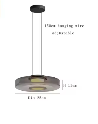 Luxe LED Glazen Hanglamp – Verstelbare Kroonluchter voor Woonkamer, Eetkamer & Keuken