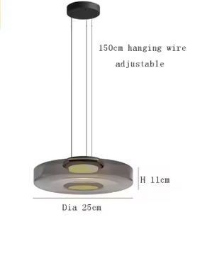 Luxe LED Glazen Hanglamp – Verstelbare Kroonluchter voor Woonkamer, Eetkamer & Keuken
