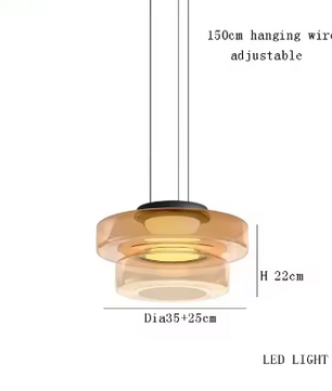 Luxe LED Glazen Hanglamp – Verstelbare Kroonluchter voor Woonkamer, Eetkamer & Keuken