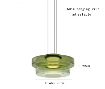 Luxe LED Glazen Hanglamp – Verstelbare Kroonluchter voor Woonkamer, Eetkamer & Keuken