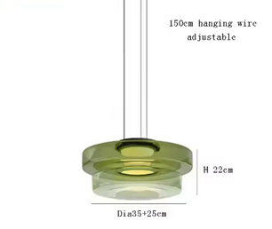 Luxe LED Glazen Hanglamp – Verstelbare Kroonluchter voor Woonkamer, Eetkamer & Keuken