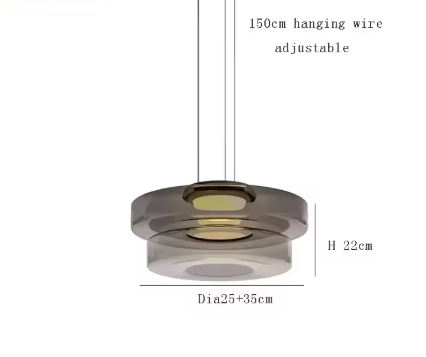 Luxe LED Glazen Hanglamp – Verstelbare Kroonluchter voor Woonkamer, Eetkamer & Keuken
