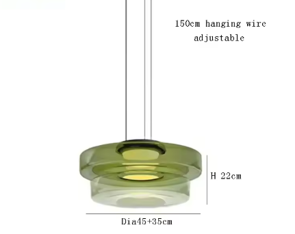 Luxe LED Glazen Hanglamp – Verstelbare Kroonluchter voor Woonkamer, Eetkamer & Keuken