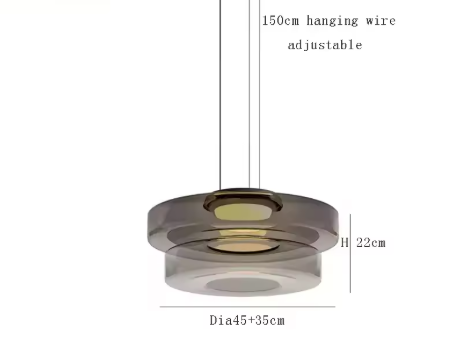 Luxe LED Glazen Hanglamp – Verstelbare Kroonluchter voor Woonkamer, Eetkamer & Keuken