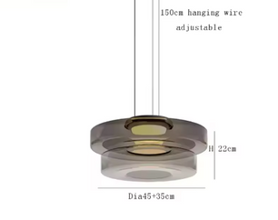 Luxe LED Glazen Hanglamp – Verstelbare Kroonluchter voor Woonkamer, Eetkamer & Keuken