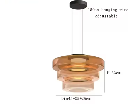 Luxe LED Glazen Hanglamp – Verstelbare Kroonluchter voor Woonkamer, Eetkamer & Keuken