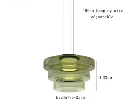 Luxe LED Glazen Hanglamp – Verstelbare Kroonluchter voor Woonkamer, Eetkamer & Keuken