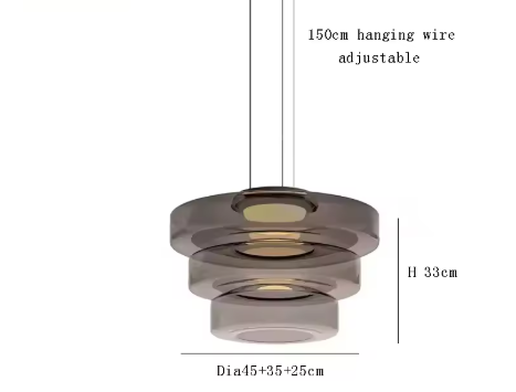 Luxe LED Glazen Hanglamp – Verstelbare Kroonluchter voor Woonkamer, Eetkamer & Keuken