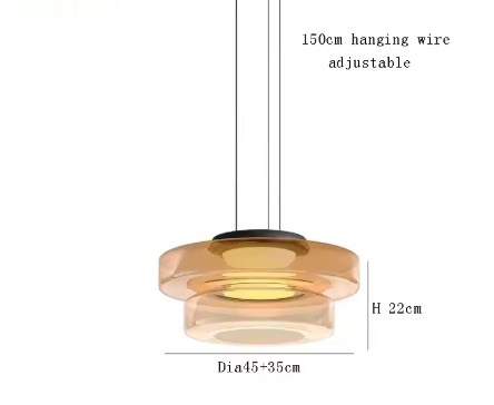 Luxe LED Glazen Hanglamp – Verstelbare Kroonluchter voor Woonkamer, Eetkamer & Keuken
