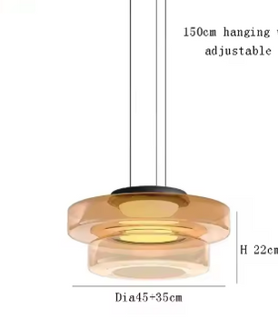 Luxe LED Glazen Hanglamp – Verstelbare Kroonluchter voor Woonkamer, Eetkamer & Keuken