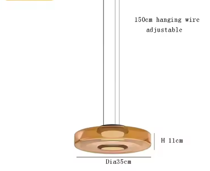 Luxe LED Glazen Hanglamp – Verstelbare Kroonluchter voor Woonkamer, Eetkamer & Keuken