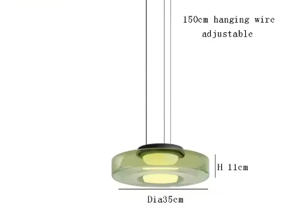 Luxe LED Glazen Hanglamp – Verstelbare Kroonluchter voor Woonkamer, Eetkamer & Keuken