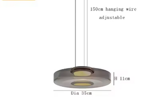 Luxe LED Glazen Hanglamp – Verstelbare Kroonluchter voor Woonkamer, Eetkamer & Keuken