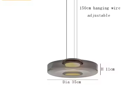 Luxe LED Glazen Hanglamp – Verstelbare Kroonluchter voor Woonkamer, Eetkamer & Keuken