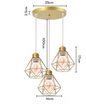 Vintage Industriële Hanglamp – Smeedijzeren Diamant Design, Modern en Stijlvol