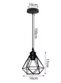Vintage Industriële Hanglamp – Smeedijzeren Diamant Design, Modern en Stijlvol