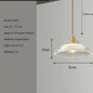 Nordic Houten Glazen Hanglamp – Vintage Design met Messing Accent, Warm en Stijlvol