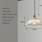 Nordic Houten Glazen Hanglamp – Vintage Design met Messing Accent, Warm en Stijlvol