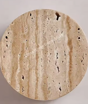 Wabi-Sabi Travertijn Wandlamp – Natuursteen LED Sfeerverlichting voor Slaapkamer & Gang