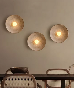 Creatieve Retro Ronde Wandlamp – Decoratieve LED Verlichting voor Restaurant & Slaapkamer