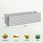 Verhoogd Stalen Tuinbed – Zilveren Plantenbak voor Balkon, Terras en Tuin