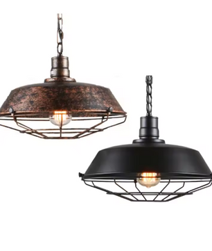 Industriële Retro Hanglamp – Vintage IJzeren Plafondlamp, E27 Fitting