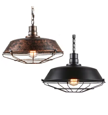 Industriële Retro Hanglamp – Vintage IJzeren Plafondlamp, E27 Fitting