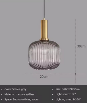 Glazen LED Hanglamp – Retro Luxe Design voor Keuken & Woonkamer