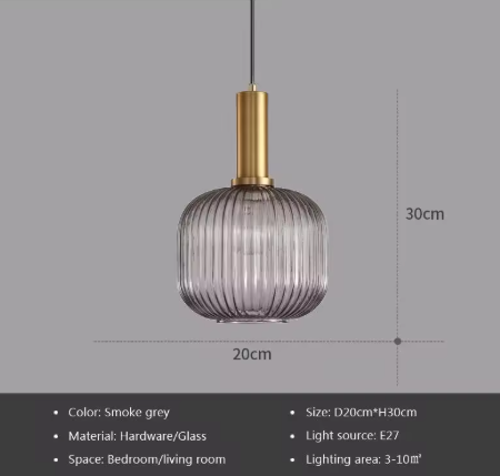 Glazen LED Hanglamp – Retro Luxe Design voor Keuken & Woonkamer