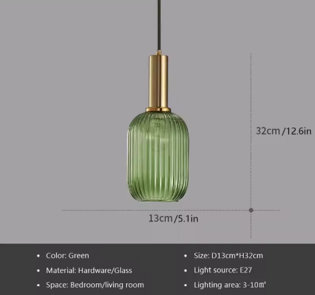 Glazen LED Hanglamp – Retro Luxe Design voor Keuken & Woonkamer
