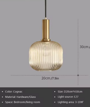 Glazen LED Hanglamp – Retro Luxe Design voor Keuken & Woonkamer