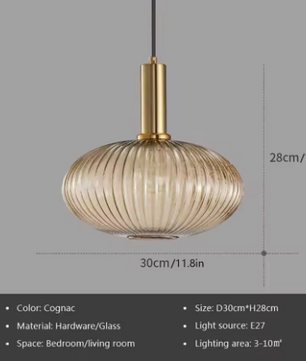 Glazen LED Hanglamp – Retro Luxe Design voor Keuken & Woonkamer