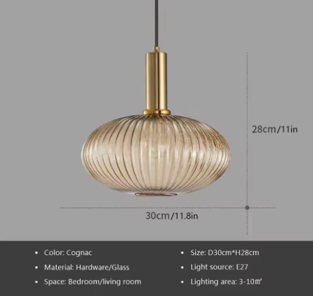 Glazen LED Hanglamp – Retro Luxe Design voor Keuken & Woonkamer