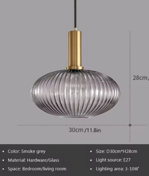 Glazen LED Hanglamp – Retro Luxe Design voor Keuken & Woonkamer