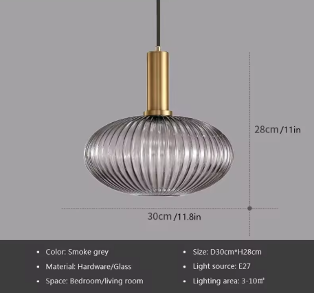 Glazen LED Hanglamp – Retro Luxe Design voor Keuken & Woonkamer