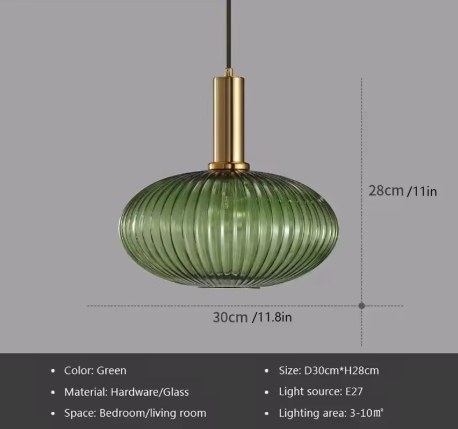 Glazen LED Hanglamp – Retro Luxe Design voor Keuken & Woonkamer